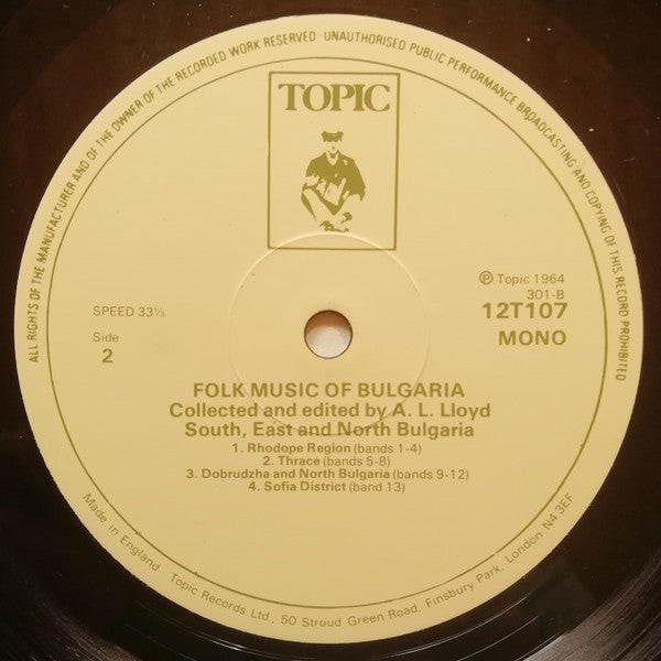 Various – Folk Music Of Bulgaria (Collected And Edited By A. L. Lloyd) LP vinyl record, image 4 of 6