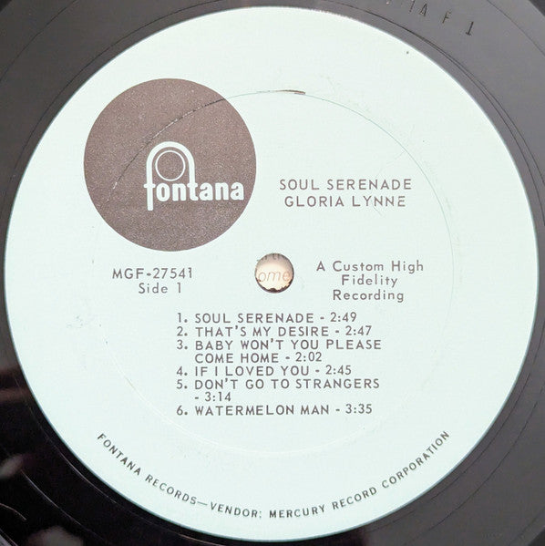 Gloria Lynne – Soul Serenade LP vinyl record, image 3 of 4