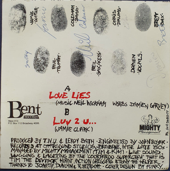 Neighbourhood Unit – Love Lies 7" vinyl record, image 2 of 4
