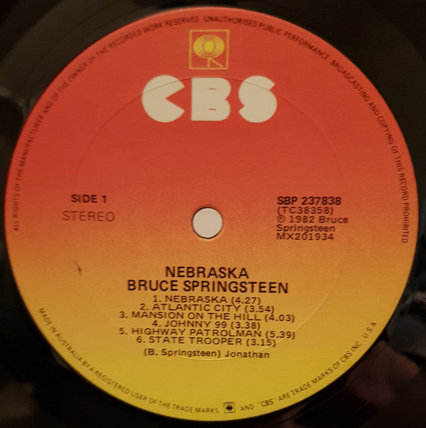 Bruce Springsteen – Nebraska LP vinyl record, image 5 of 10