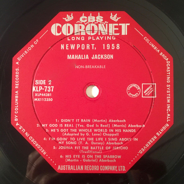 Mahalia Jackson – Newport 1958 LP vinyl record, image 4 of 4