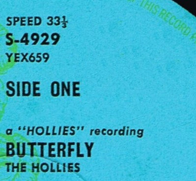 The Hollies – Butterfly LP vinyl record, image 5 of 6