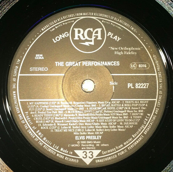 Elvis Presley – The Great Performances LP vinyl record, image 5 of 6