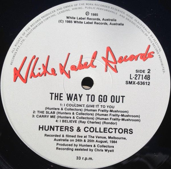 Hunters & Collectors – The Way To Go Out... LP vinyl record, image 4 of 4