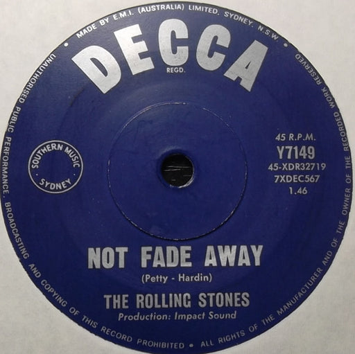 The Rolling Stones – Not Fade Away 7" vinyl record, image 1 of 4