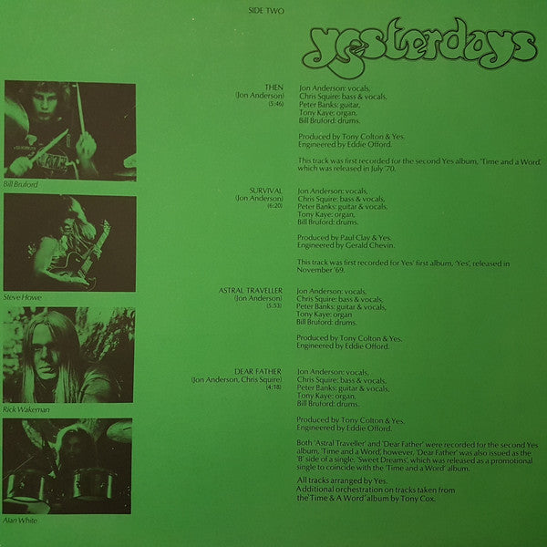 Yes – Yesterdays LP vinyl record, image 5 of 6