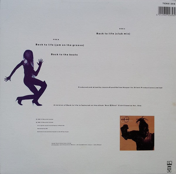 Soul II Soul – Back To Life (Club Mix) 12" vinyl record, image 2 of 4