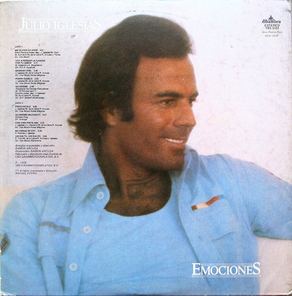 Julio Iglesias – Emociones LP vinyl record, image 4 of 7