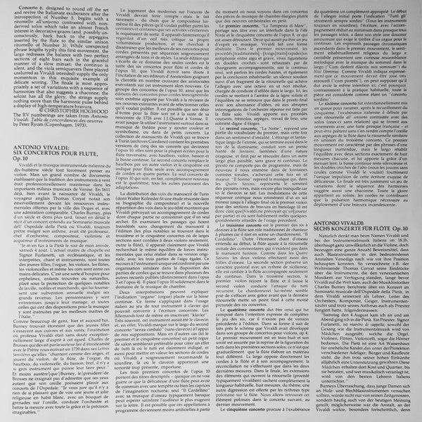 Antonio Vivaldi, Stephen Preston, The Academy Of Ancient Music – Six Flute Concertos, Op. 10 LP vinyl record, image 7 of 8
