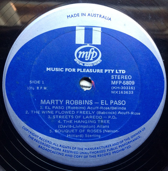 Marty Robbins – El Paso LP vinyl record, image 4 of 5