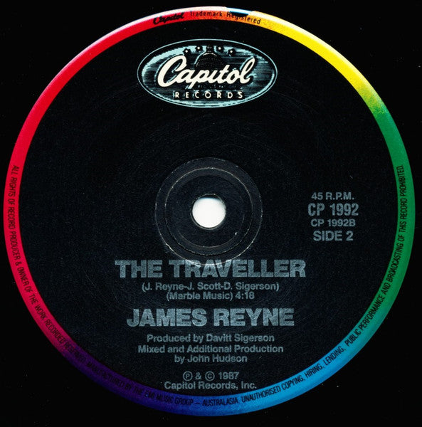 James Reyne – Fall Of Rome 7" vinyl record, image 4 of 4