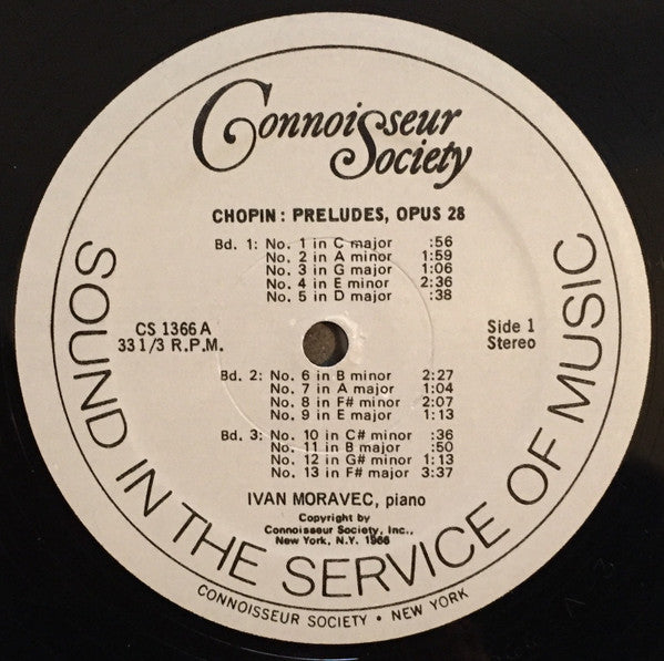 Frédéric Chopin, Ivan Moravec – Preludes Opus 28 LP vinyl record, image 3 of 4