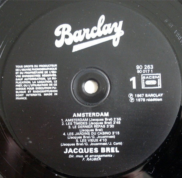 Jacques Brel – Amsterdam 3 LP vinyl record, image 4 of 4