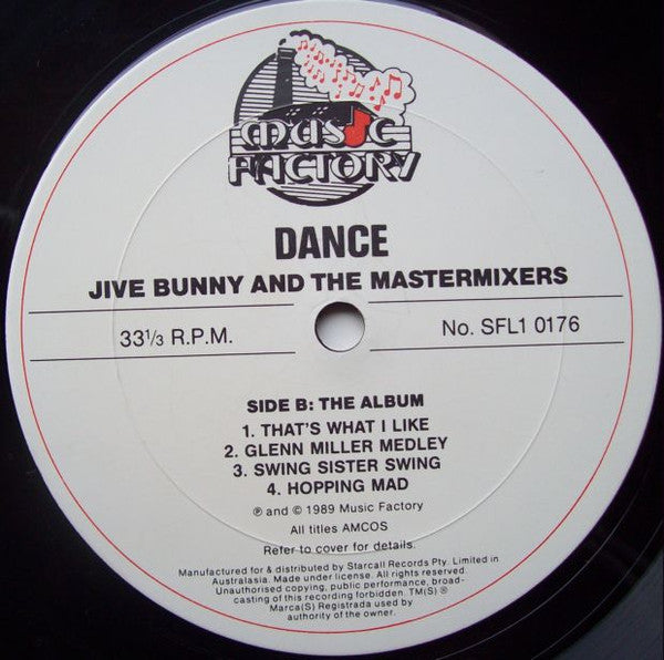 Jive Bunny And The Mastermixers – The Album LP vinyl record, image 4 of 4