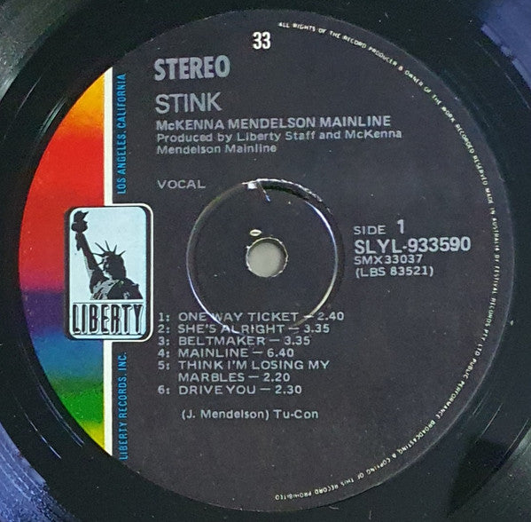 McKenna Mendelson Mainline – Stink LP vinyl record, image 3 of 4