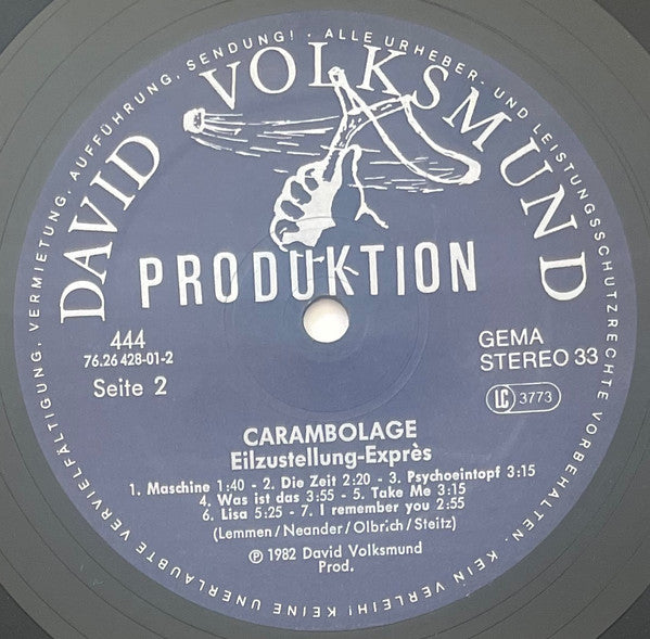 Carambolage – Eilzustellung-Exprès LP vinyl record, image 6 of 8