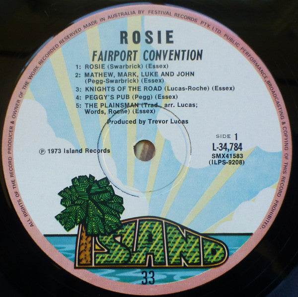 Fairport Convention – Rosie LP vinyl record, image 3 of 4