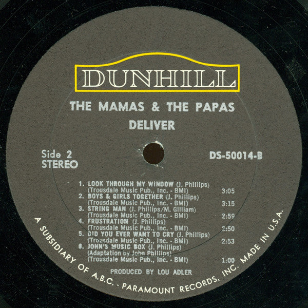 The Mamas & The Papas – Deliver LP vinyl record, image 4 of 4