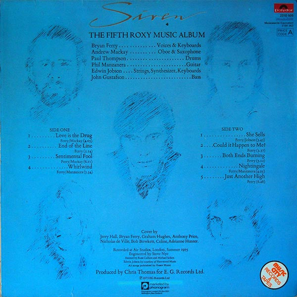 Roxy Music – Siren LP vinyl record, image 2 of 4