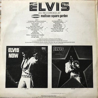 Elvis Presley – Elvis As Recorded At Madison Square Garden LP vinyl record, image 2 of 2