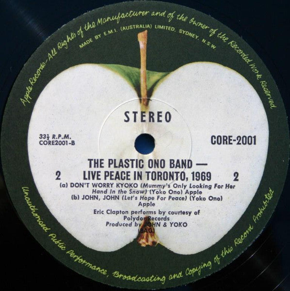 The Plastic Ono Band – Live Peace In Toronto 1969 LP vinyl record, image 5 of 5