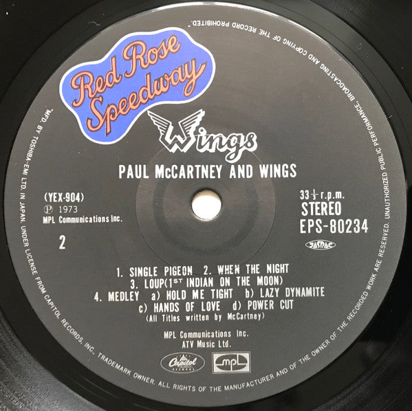 Wings – Red Rose Speedway LP vinyl record, image 5 of 10