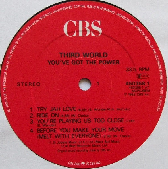 Third World – You've Got The Power LP vinyl record, image 3 of 4