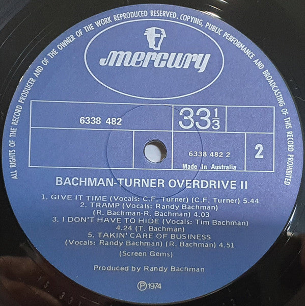 Bachman-Turner Overdrive – Bachman-Turner Overdrive II LP vinyl record, image 4 of 4