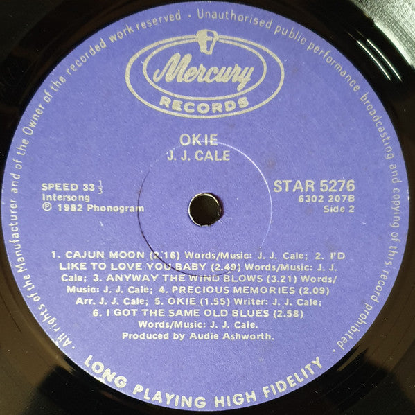 J.J. Cale – Okie LP vinyl record, image 4 of 4