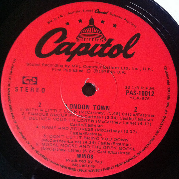 Wings – London Town LP vinyl record, image 8 of 9