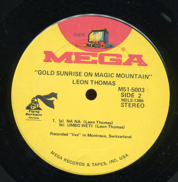Leon Thomas – Gold Sunrise On Magic Mountain LP vinyl record, image 6 of 6