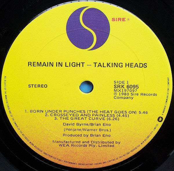 Talking Heads – Remain In Light LP vinyl record, image 7 of 8