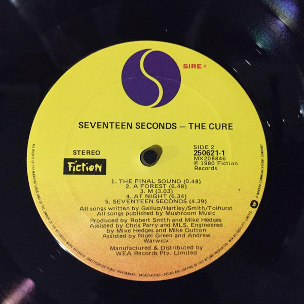 The Cure – Seventeen Seconds LP vinyl record, image 4 of 4