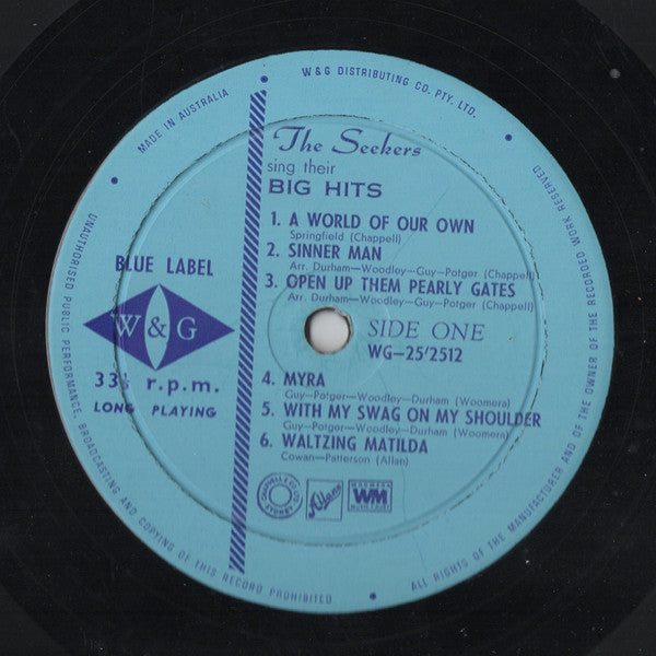 The Seekers – The Seekers Sing Their Big Hits LP vinyl record, image 3 of 4