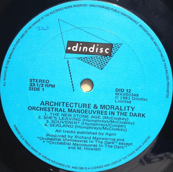Orchestral Manoeuvres In The Dark – Architecture & Morality LP vinyl record, image 5 of 5