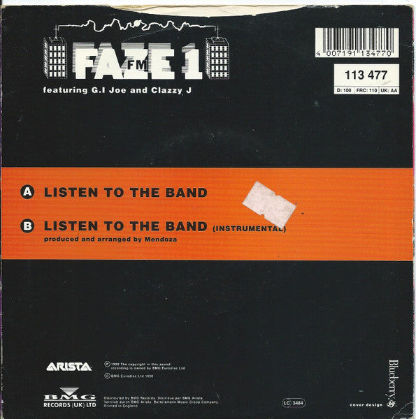Faze 1 Fm – Listen To The Band 7" vinyl record, image 2 of 4