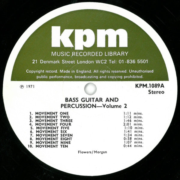 Herbie Flowers, Barry Morgan – Bass Guitar And Percussion - Volume 2 LP vinyl record, image 3 of 4