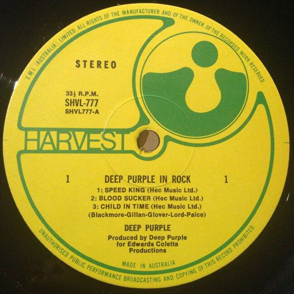 Deep Purple – In Rock LP vinyl record, image 3 of 6