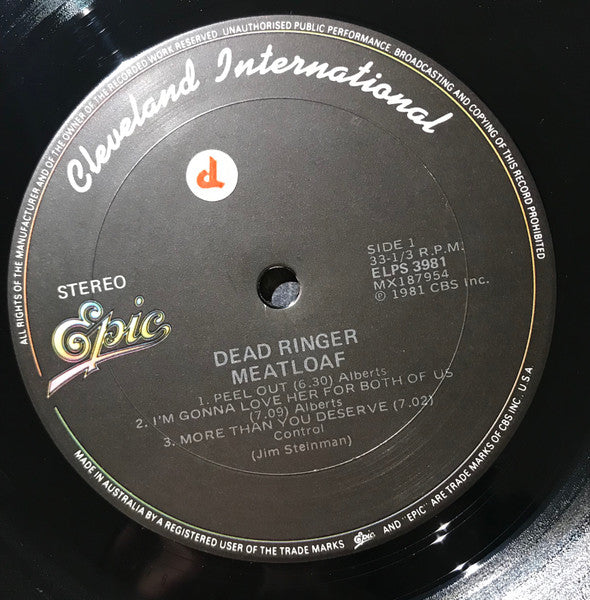 Meat Loaf – Dead Ringer LP vinyl record, image 6 of 7