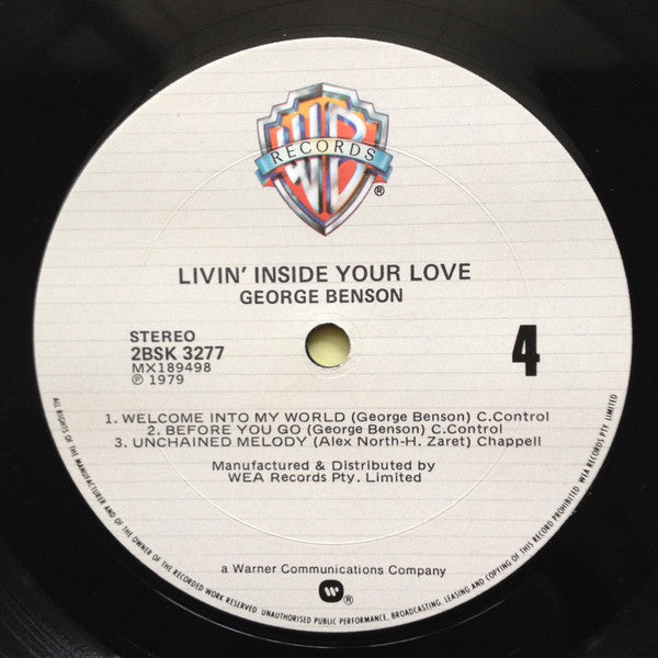 George Benson – Livin' Inside Your Love (2xLP) LP vinyl record, image 8 of 8