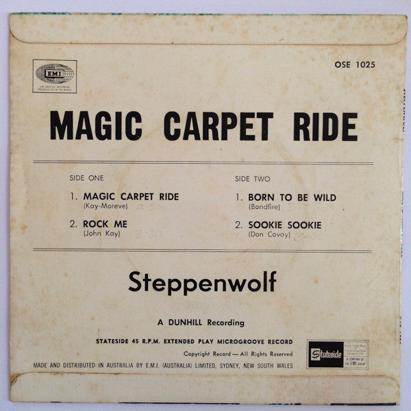 Steppenwolf – Magic Carpet Ride 7" vinyl record, image 2 of 4