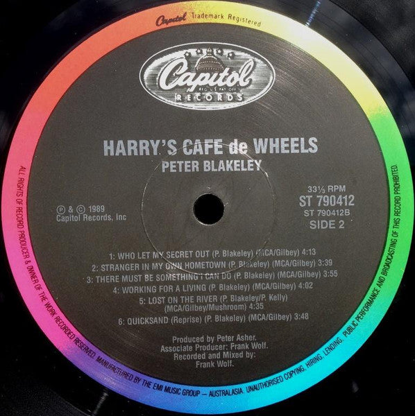 Peter Blakeley – Harry's Cafe De Wheels LP vinyl record, image 4 of 5