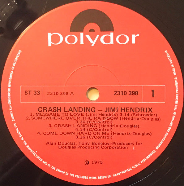 Jimi Hendrix – Crash Landing LP vinyl record, image 3 of 4