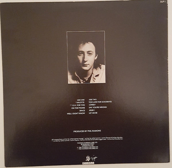 Julian Lennon – Valotte LP vinyl record, image 2 of 6
