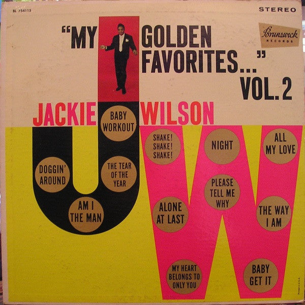 Jackie Wilson – My Golden Favorites - Vol. 2 LP vinyl record, image 1 of 4