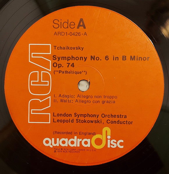 Pyotr Ilyich Tchaikovsky, Leopold Stokowski, London Symphony Orchestra – Symphony No. 6 In B Minor Op. 74, "Pathetique" LP vinyl record, image 3 of 4