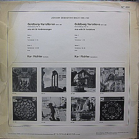 Karl Richter, Johann Sebastian Bach – Goldberg-Variationen LP vinyl record, image 2 of 4
