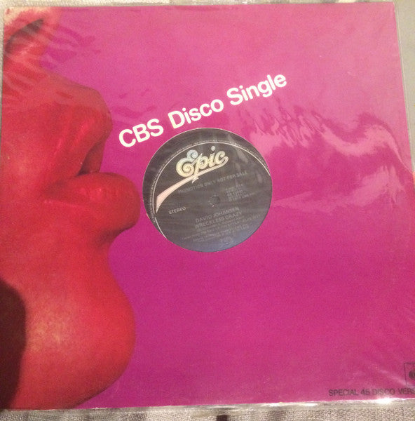 David Johansen – Swaheto Woman / Wreckless Crazy 12" vinyl record, image 1 of 2