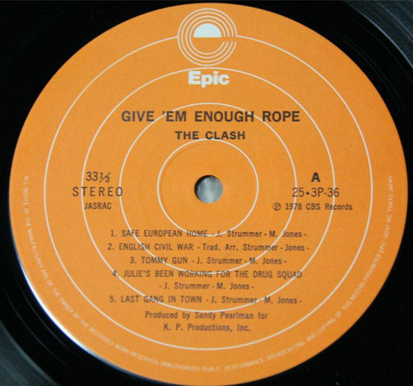 The Clash – Give 'Em Enough Rope LP vinyl record, image 3 of 8