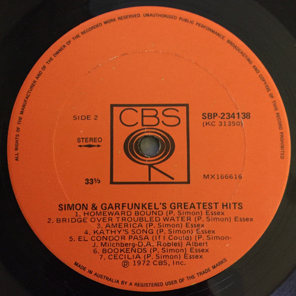 Simon & Garfunkel – Simon And Garfunkel's Greatest Hits LP vinyl record, image 4 of 4